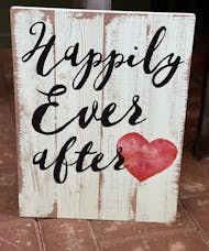 Happily Ever After Wood Sign