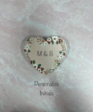 Personalized Floral Heart Sign